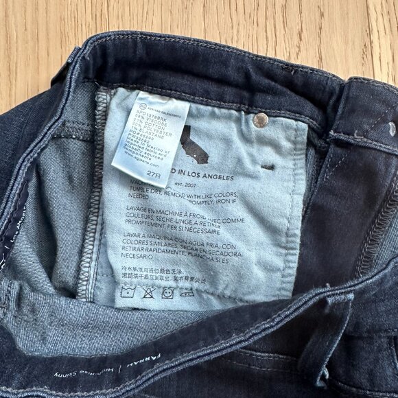 AG Farrah High-Rise Skinny, Dark Wash, VERY Stretchy, 27R, Ankle length 26" - Picture 5 of 8